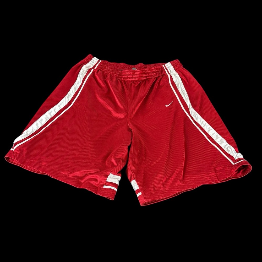 Vtg Nike Basketball Shorts Mens XL Baggy Long Silver Tag Loose 2000 Red (450)